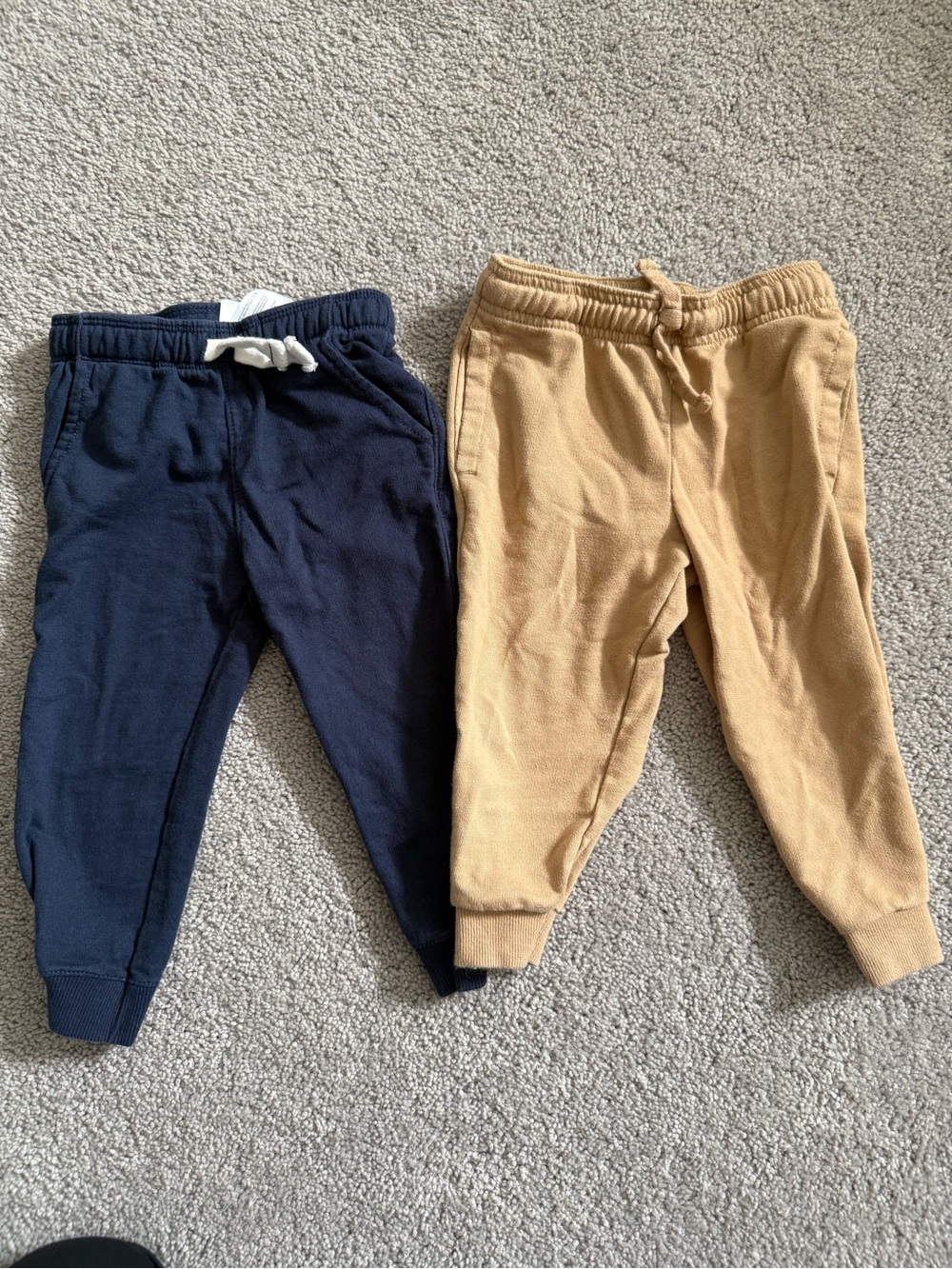 Carter's Kids Pull-On Joggers in Navy and Tan